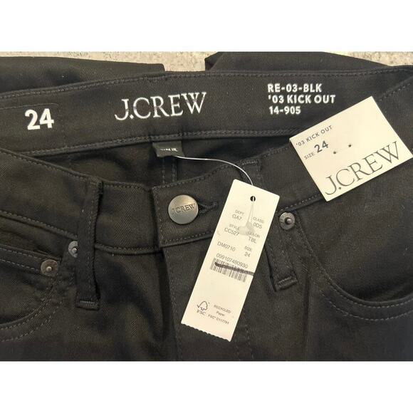 J. Crew Mid-rise kickout jean black size 24 - Picture 5 of 5